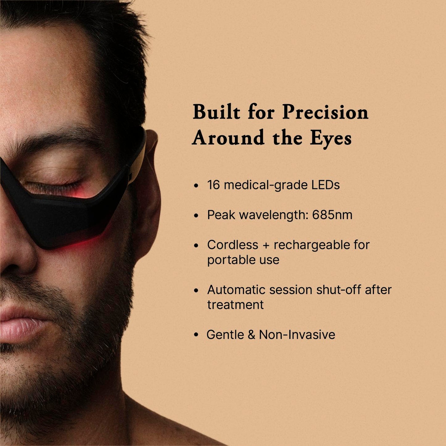 Capillus Eyelift Red Light Therapy Glasses - 685nm Treatment for Under Eye Bags, Wrinkles & Dark Circles
