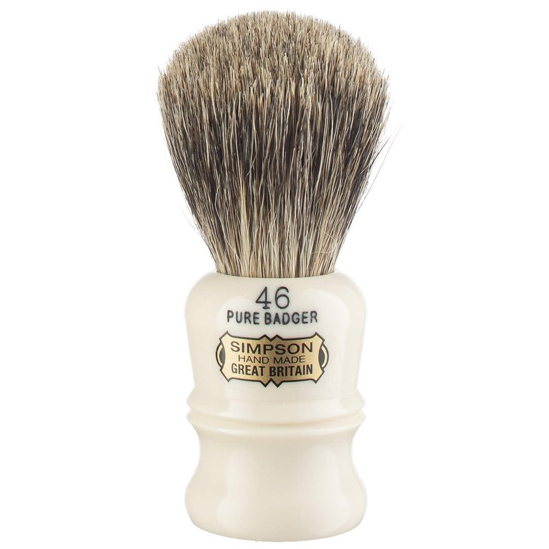 Simpson Berkeley 46 Pure Badger Shaving Brush - Handmade British Shaving Brush for Men - Premium Quality by Simpson Shaving Brushes (Berkeley 46 Pure Badger)