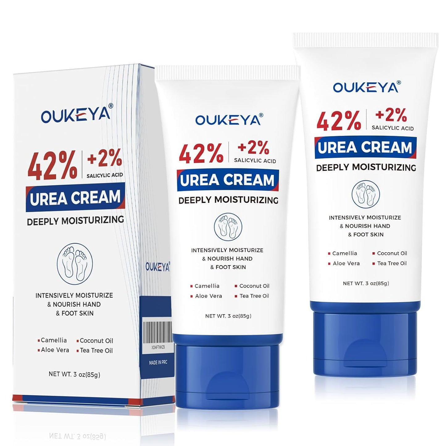 Urea Cream 42% with 2% Salicylic Acid - Deep Moisturizing Foot & Hand Cream | 3 Oz for Dry, Cracked Skin