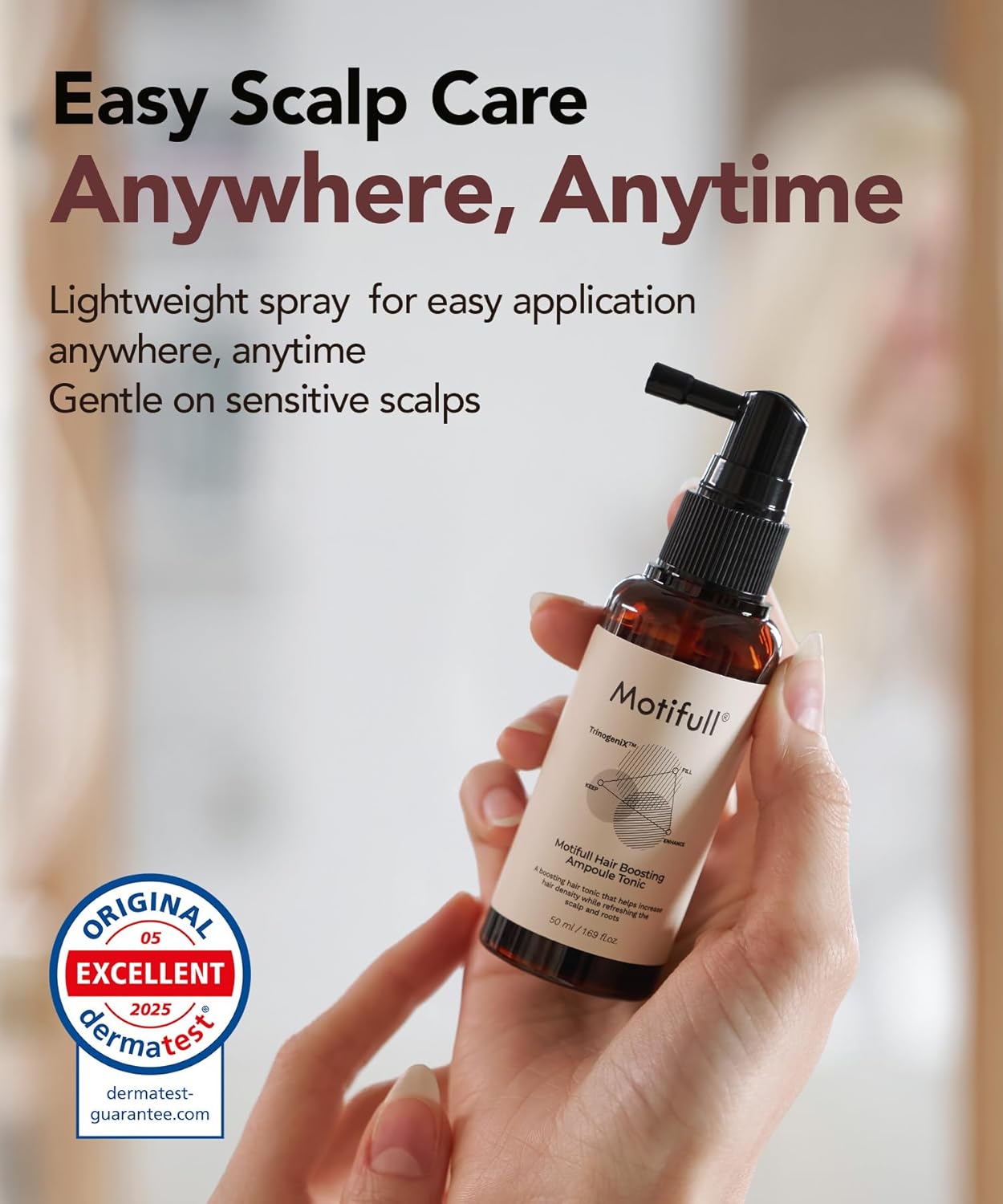 Hair Boosting Ampoule Tonic - Scalp Serum for Fine & Thinning Hair | Lightweight TrinogeniX Formula (1.69 fl. oz.)