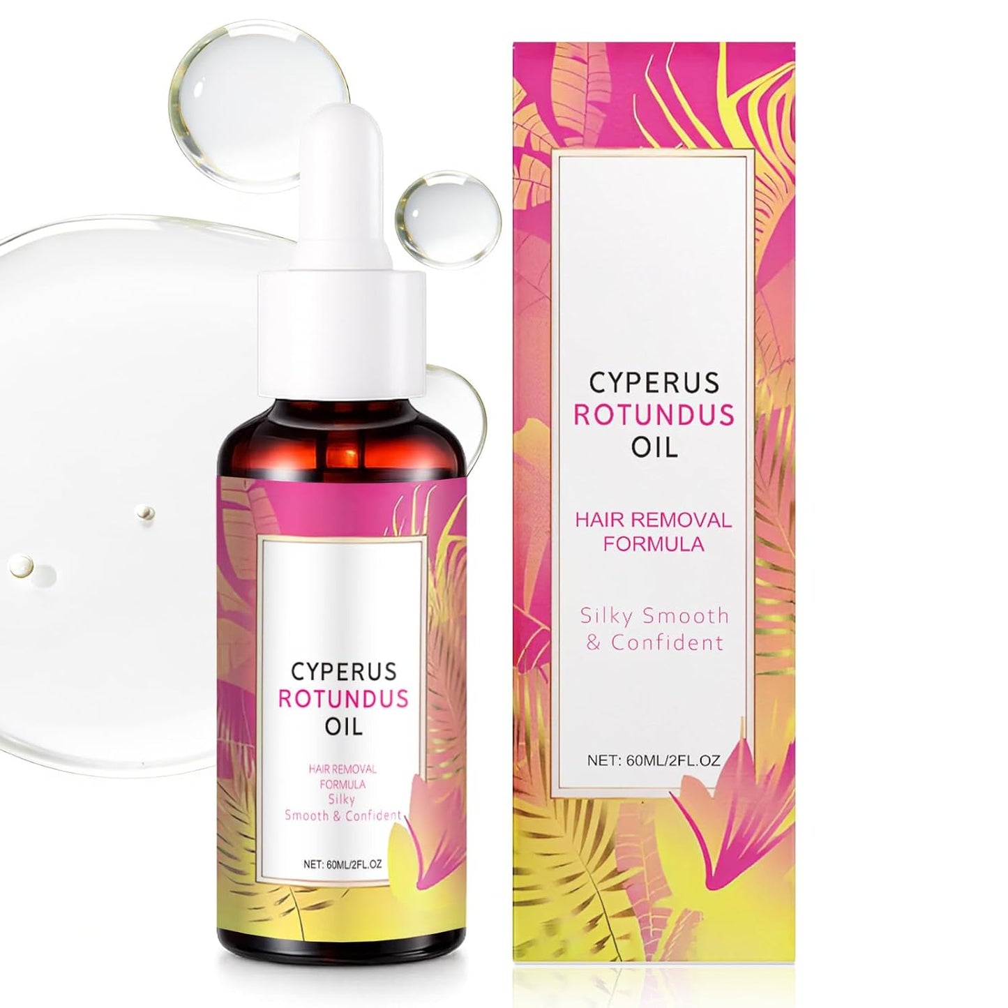 Cyperus Rotundus Oil for Hair Removal - 60ml Natural Moisturizing & Soothing Oil with Jojoba & Tea Tree for All Skin Types