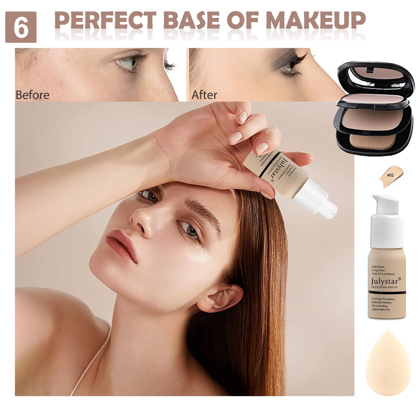 Qiong All in One Makeup Kit Full 12 Colors Naked Eyeshadow,2 Color Compact Powder,Liquid Foundation,Lipsticks, Blush,Eyebrow Soap,Winged Eyeliner Stamp,Makeup Gift Set for Women, Teens & Girls(Naked)