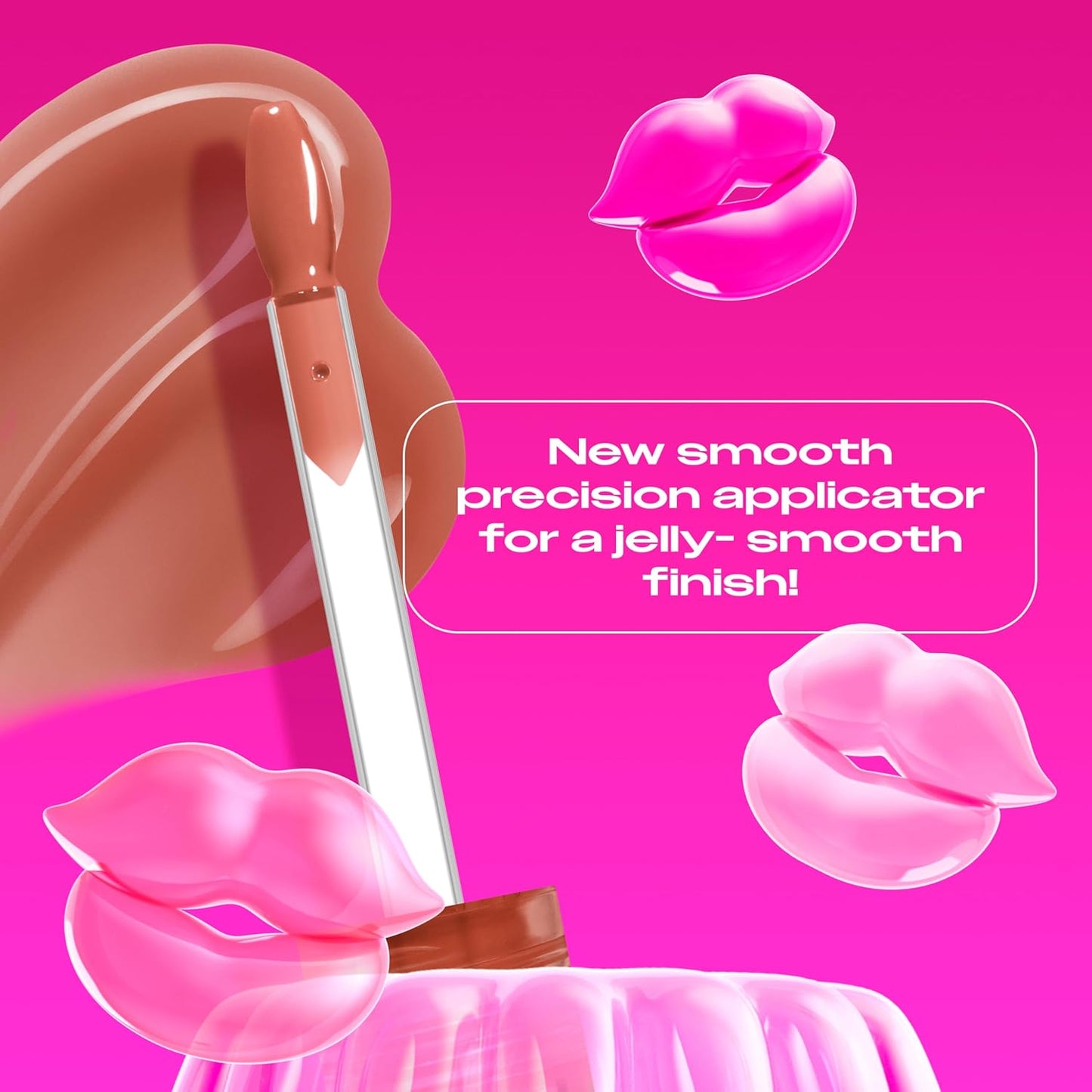 NYX Jelly Job Lip Gloss - Full-Bodied, Smoothing Lip Tint with Hyper-Glossy Shine | Toast N' Jelly (Pale Nude)