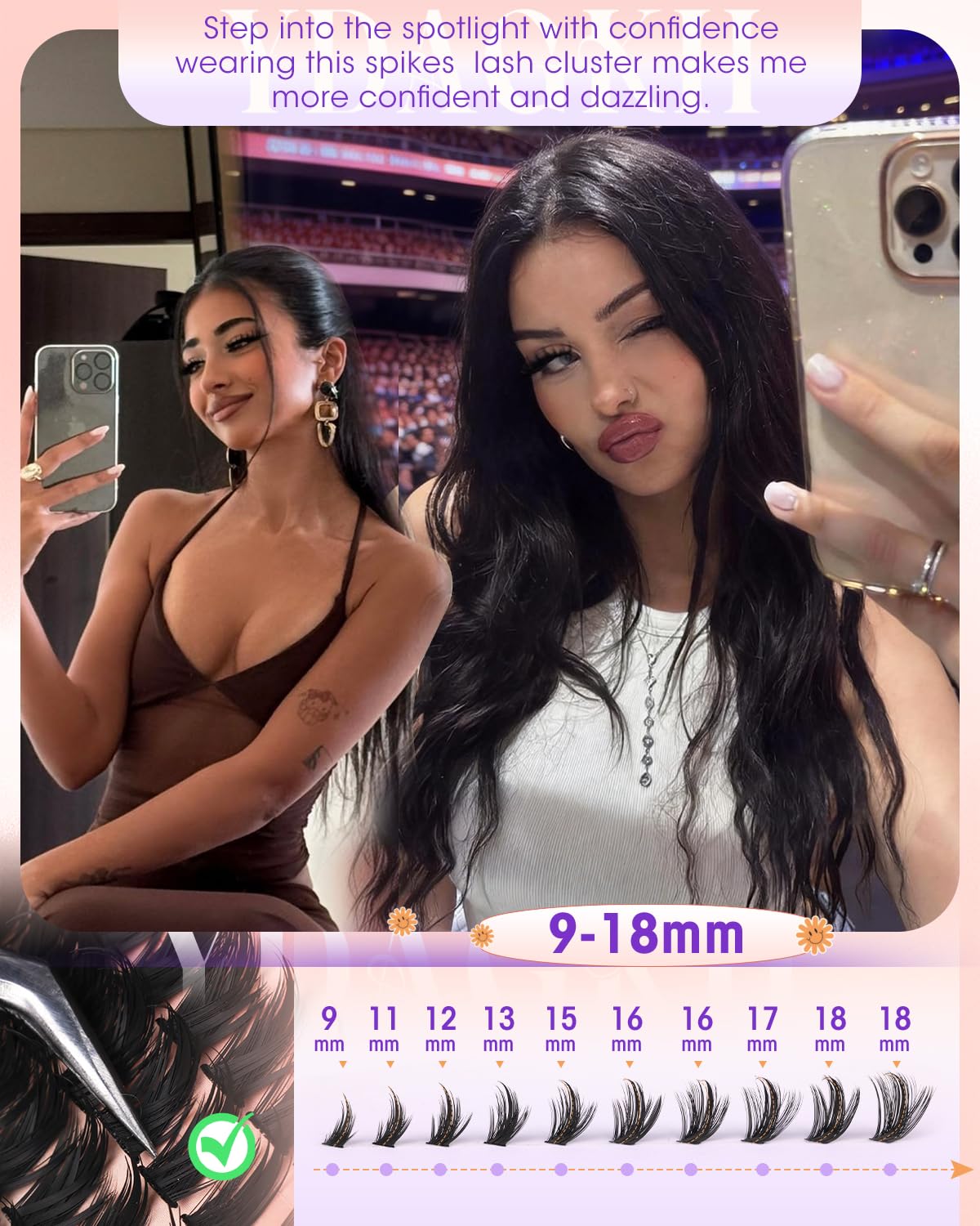 80D Lash Clusters with Spikes Unique Spiky Cat Eye Lashes Fairy Anime Eyelash Clusters Wispy Manga Cluster Eyelash Extensions 9-18mm 120Pcs Natural Volume Individual Lashes Ultra-Thin Band
