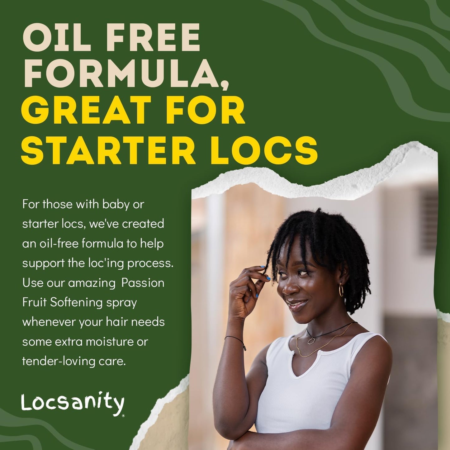 Loc Spray - Locsanity Daily Moisturizing Refreshing Spray for Dreadlocks, Locs, Sisterlocks - Passion Fruit Hair and Scalp Moisturizer for Dry Locs, Braids - Lightweight Plant-Based Care (8 fl oz)