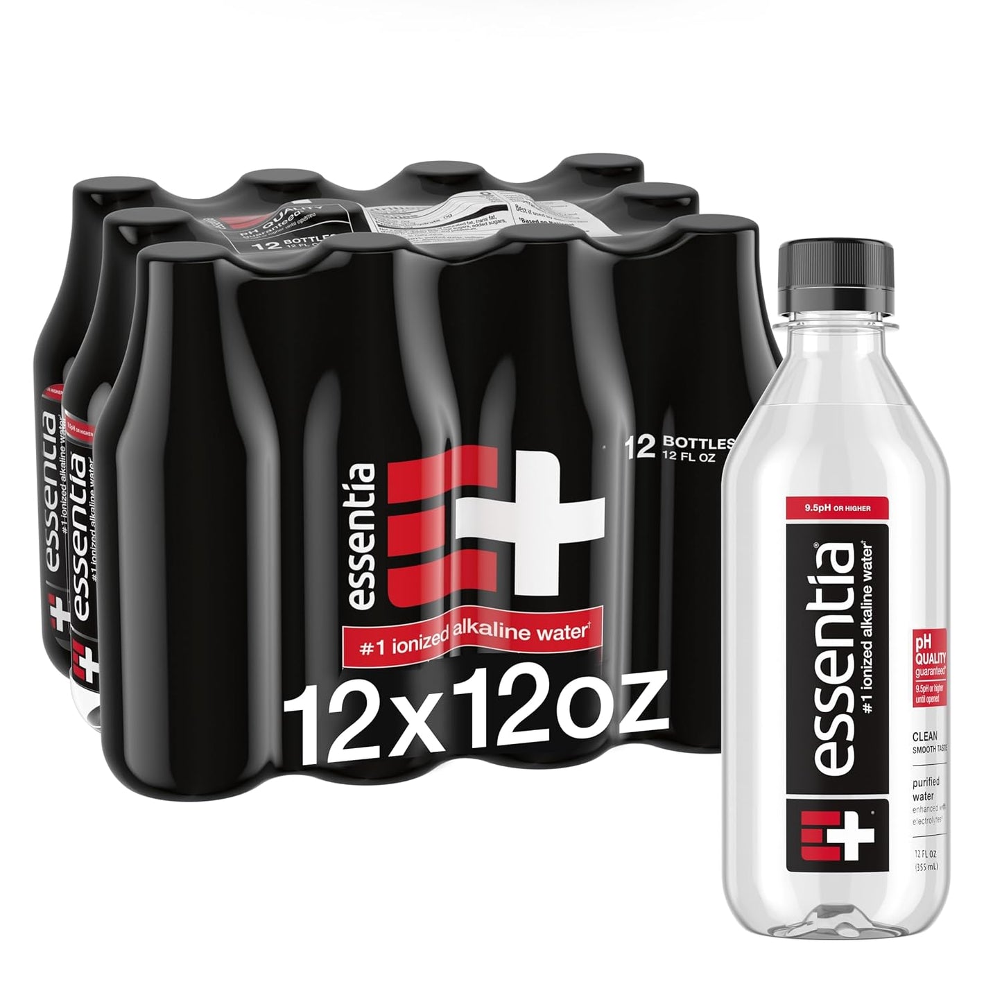 Ionized Alkaline Water - 9.5 pH, 99.9% Pure, 12-Pack Bottles | Refreshing Hydration