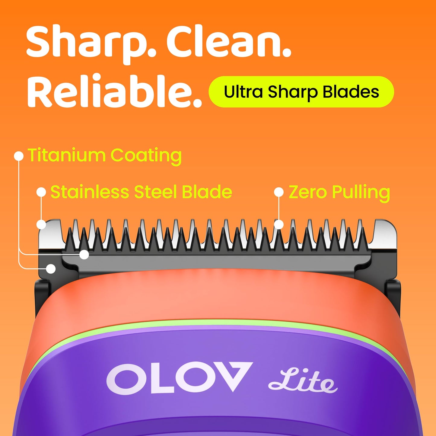 OLOV LITE Electric Beard Trimmer for Men,Nose Hair Trimmer & Electric Razor 10-in-1 Grooming Kit Cordless Shaver Gift-Ready for Men(Greenish Orange)