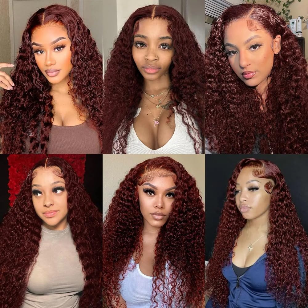 34 34 34 Inch Copper Brown Bundles Human Hair Color #33 Bundles Copper Red Water Wave Bundles Brazilian Virgin Remy Hair 3 Bundles Reddish Brown Water Wave Bundles 100g/Pc