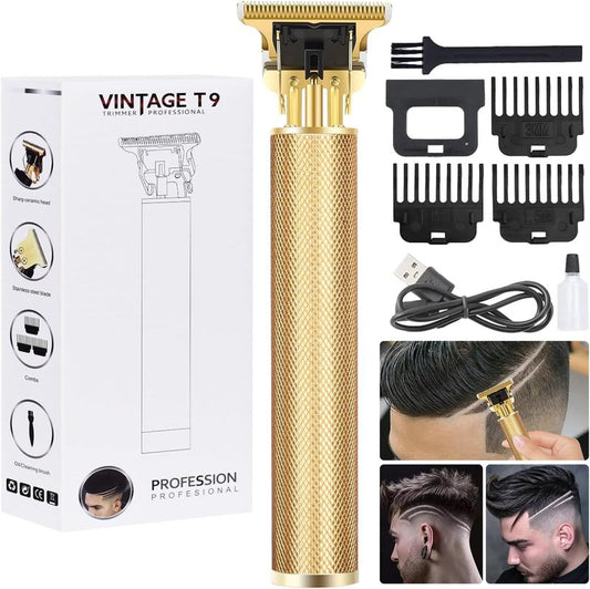 Premium Cordless Beard and Hair Trimmer for Men - Professional T-Blade Grooming Kit with 4 Adjustable Combs | Rechargeable & Zero Gapped