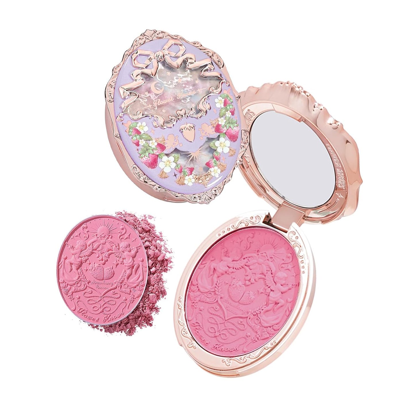 Strawberry Rococo Blush - Rose Pink Matte Powder for Cheeks | Buildable & Blendable 0.17 Oz