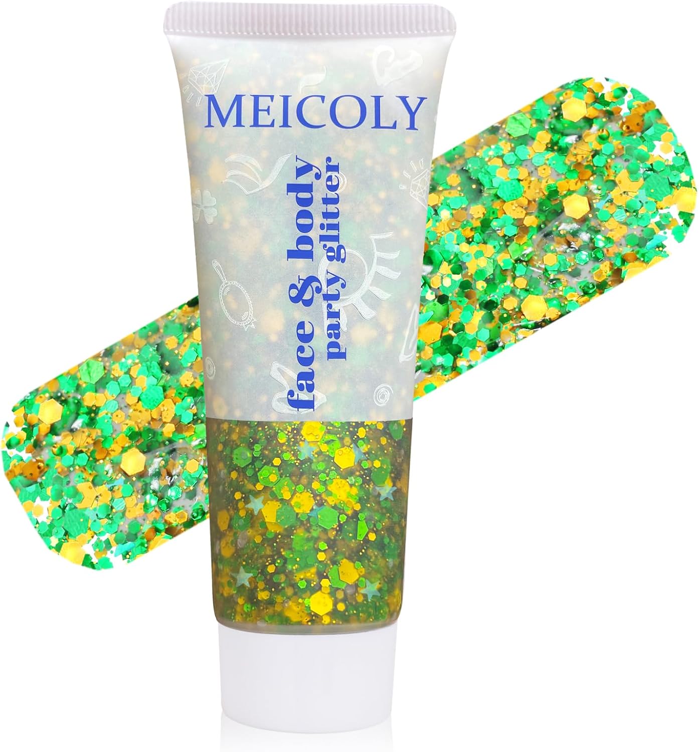 Pink Face & Body Glitter - Sparkly Hair & Makeup for Kids | Self-Adhesive Mermaid Glitter for Concerts & Halloween