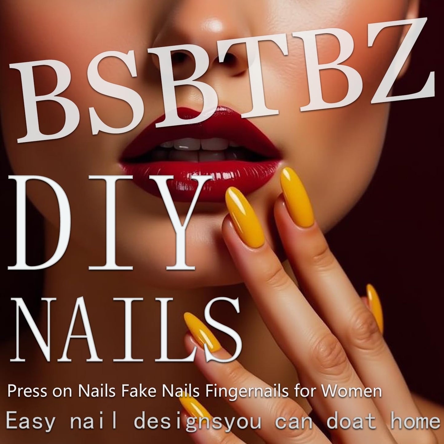 Handmade Blue Press-On Nails - 30Pcs Medium Almond Design with Gold Beads & Rhinestones | Full Cover 3D Butterfly & Flower Patterns