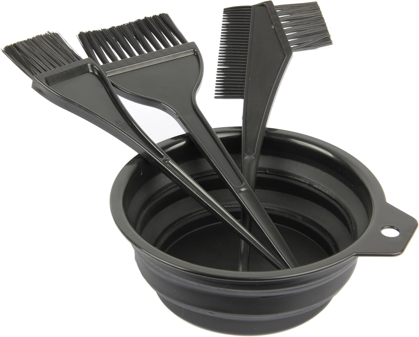 Hair Dye Color Brush Set - 4 Pcs Professional Highlighting Tools with Mixing Bowl & Tint Comb