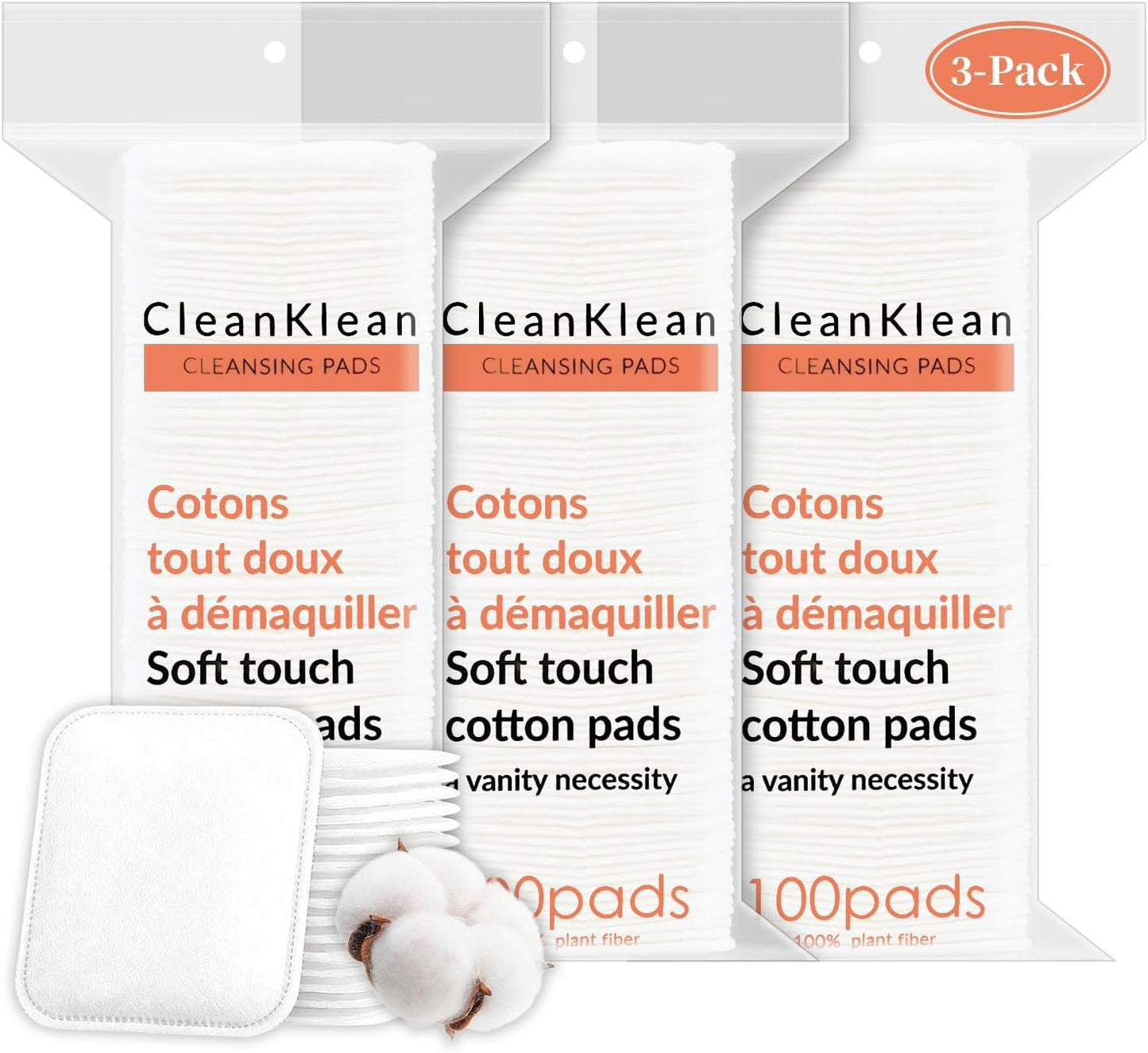Large Cotton Pads - 300 Count Makeup Remover Rounds for Sensitive Skin | Ultra-Absorbent Hypoallergenic, Soft & Lint-Free