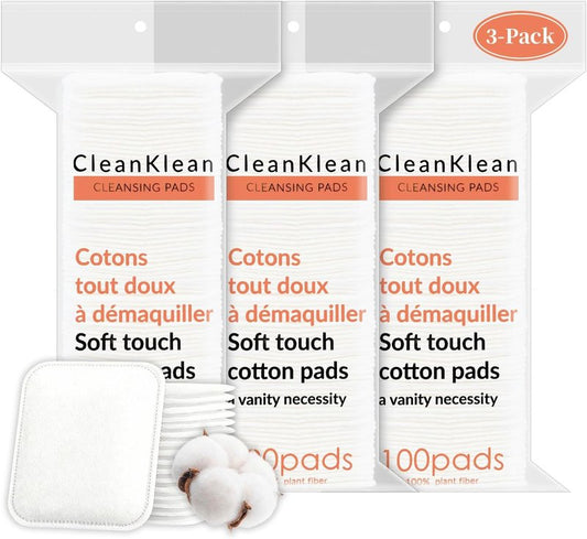 Large Cotton Pads - 300 Count Makeup Remover Rounds for Sensitive Skin | Ultra-Absorbent Hypoallergenic, Soft & Lint-Free