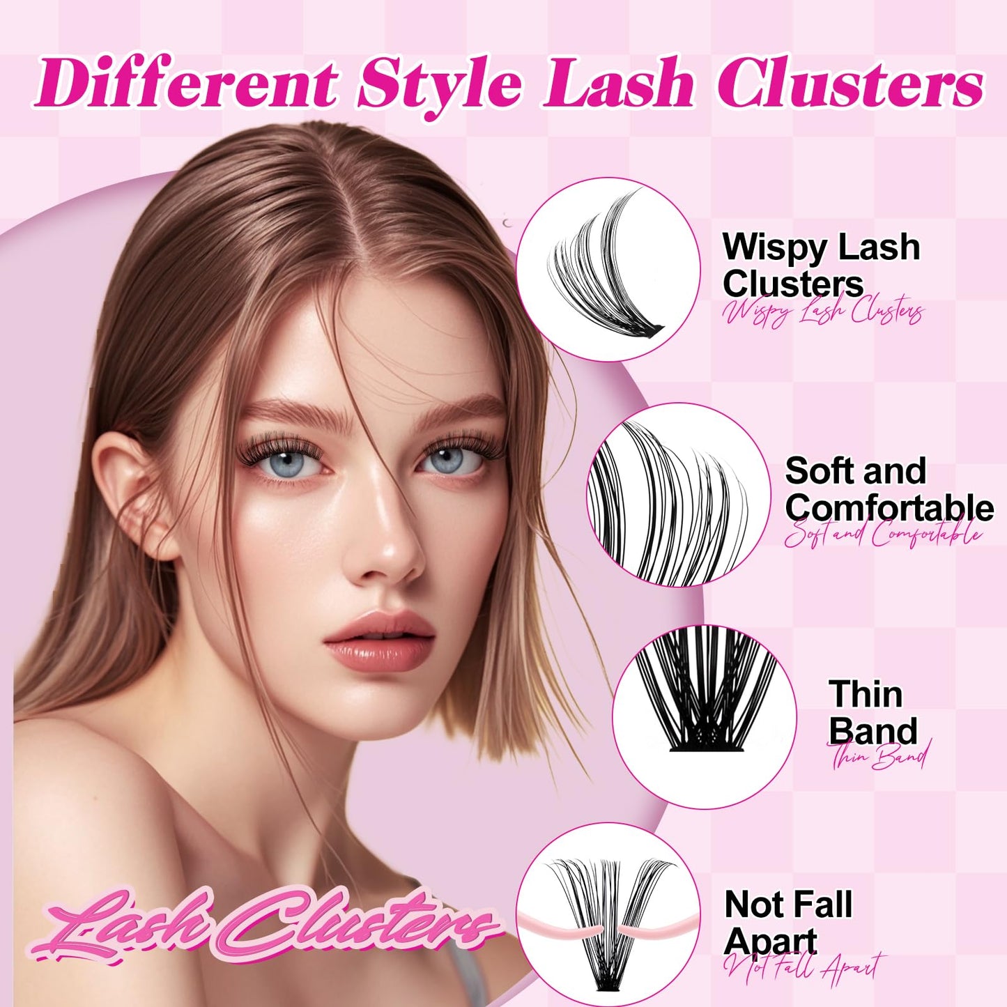 FADLASH Lash Clusters Natural Eyelash Extensions Kit