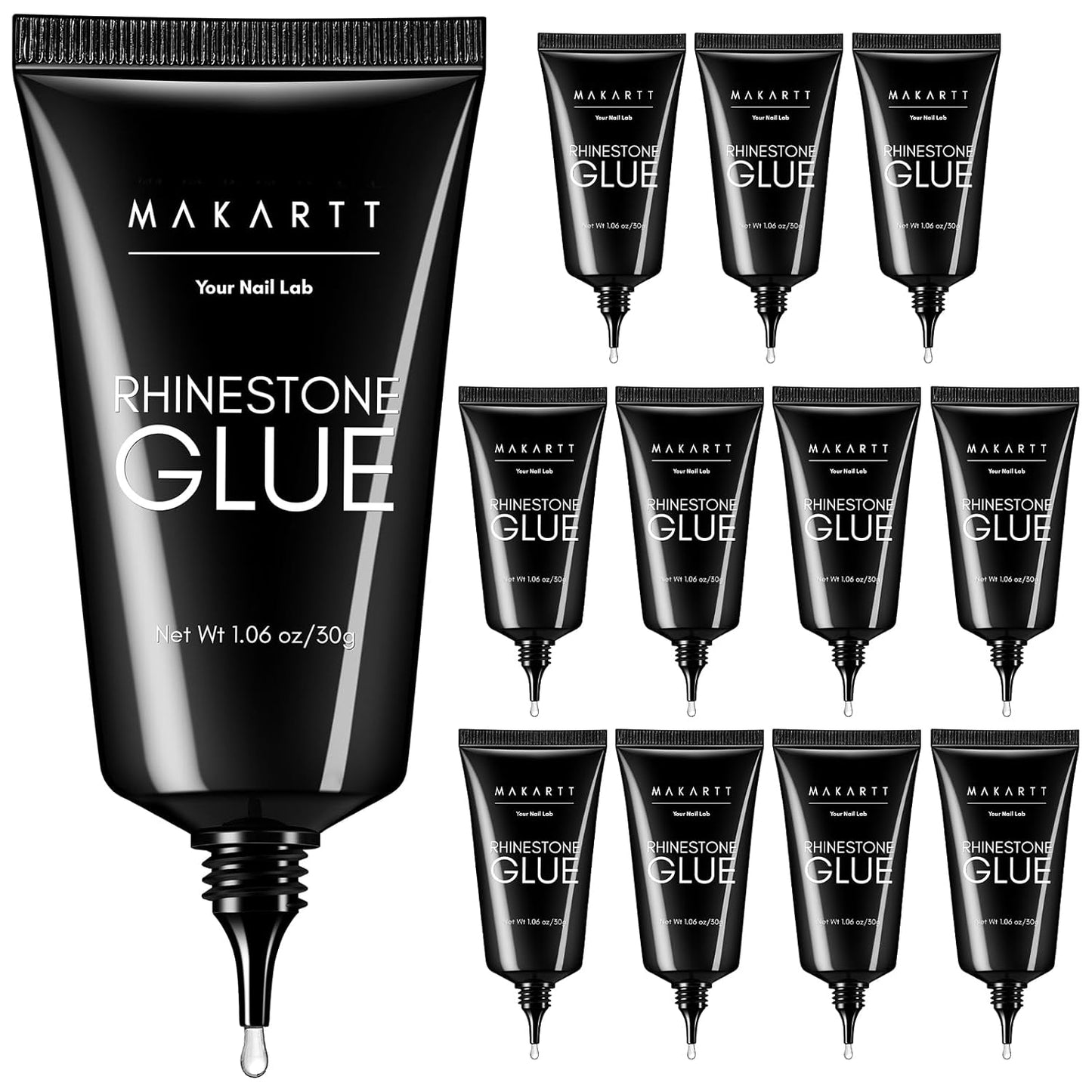 Rhinestone Nail Glue - Super Strong Gel for Nail Charms & 3D Art | 30ML UV Cured Bling Adhesive