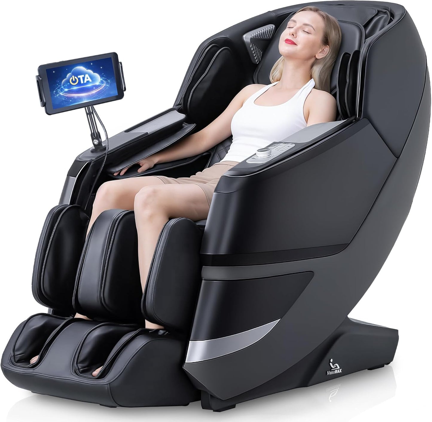 MassaMAX 4D Massage Chair - Full Body Recliner with OTA Cloud Tech, 27 Auto Modes | AI Voice Control, Zero Gravity, Heating