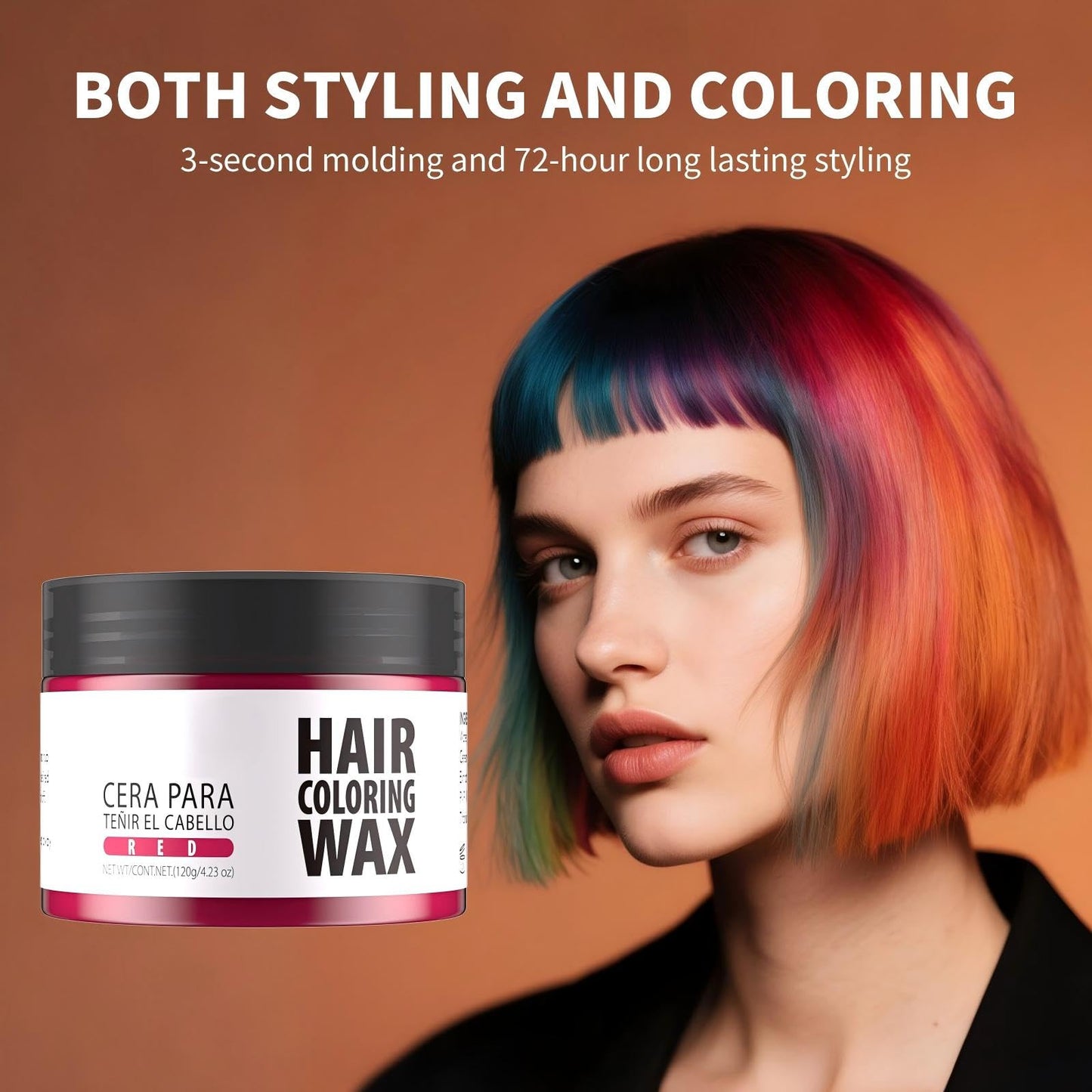 Gowwim Hair Wax Color, Temporary Hair Dye Color Wax Natural Hold & Non - Greasy for Women & Men 4.23 Oz Purple