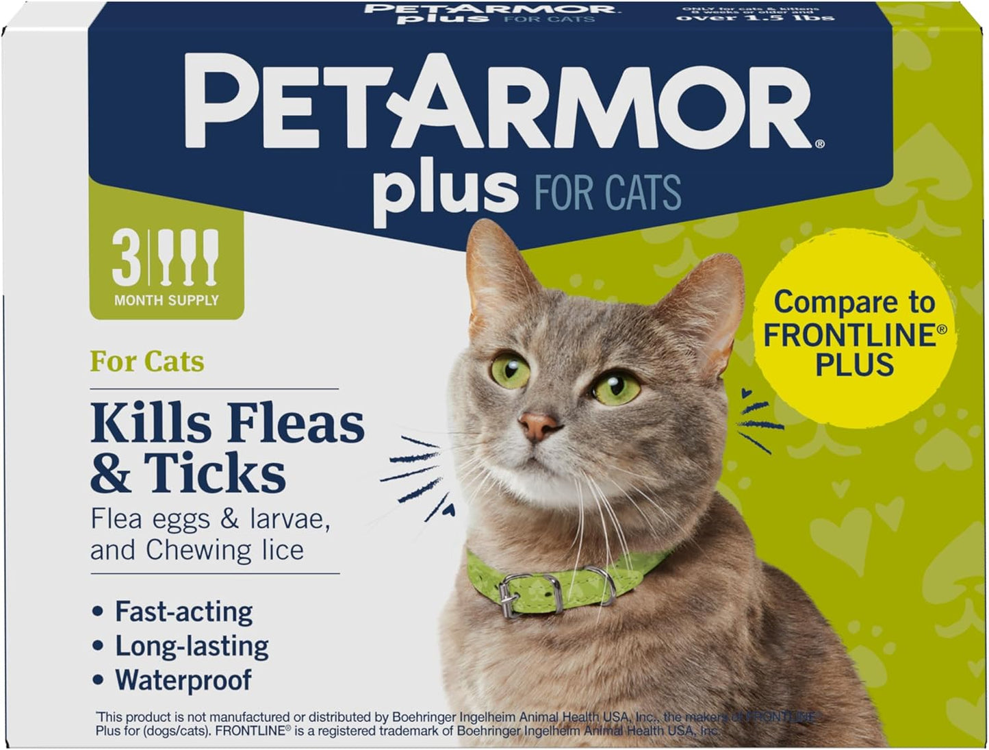 PetArmor Plus Flea and Tick Prevention for Dogs - Fast-Acting Waterproof Treatment | 3 Doses for Small Dogs (5-22 lbs)