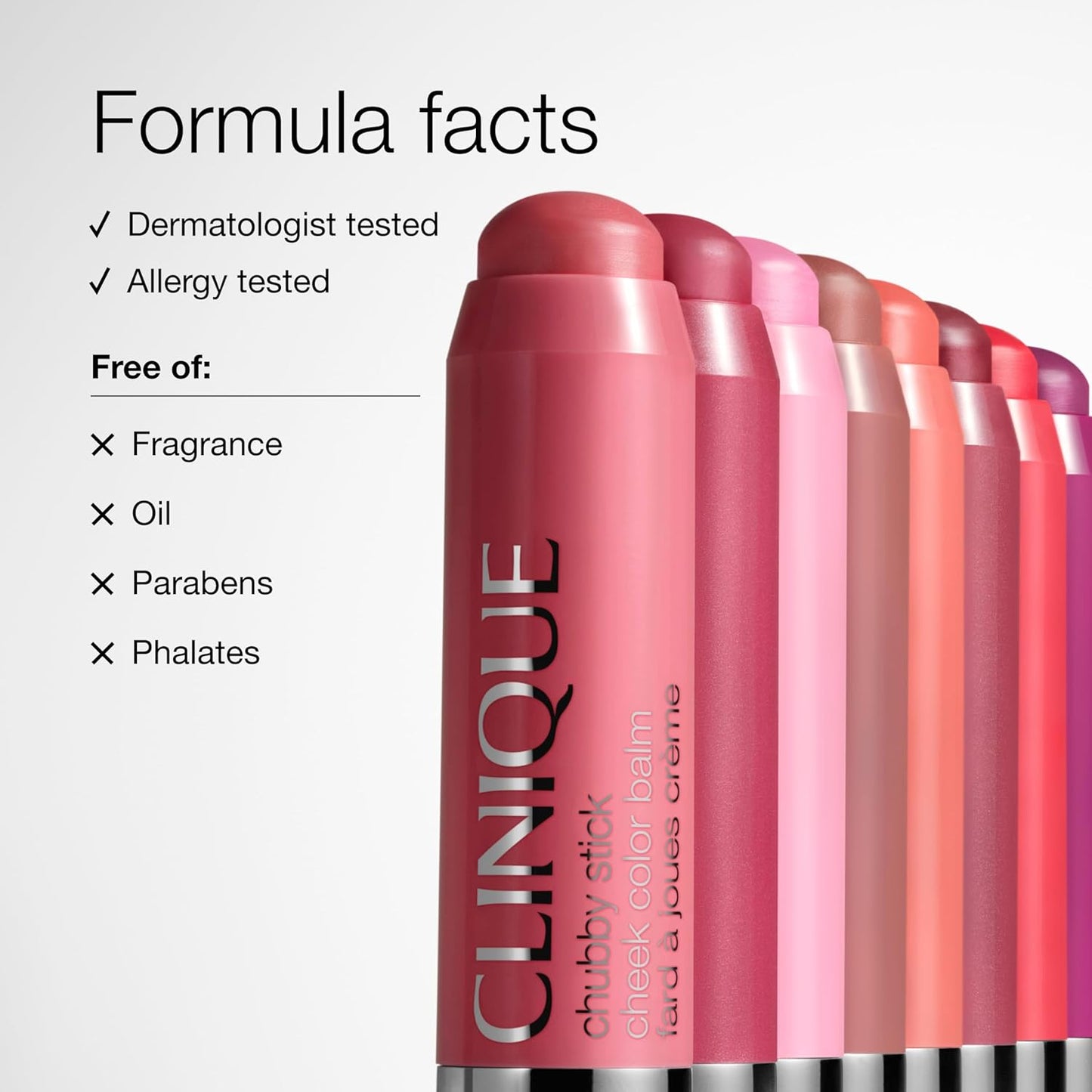 Clinique Chubby Cream Blush Stick - Long-Lasting Cheek Colour Balm for Healthy Glow | Travel-Friendly