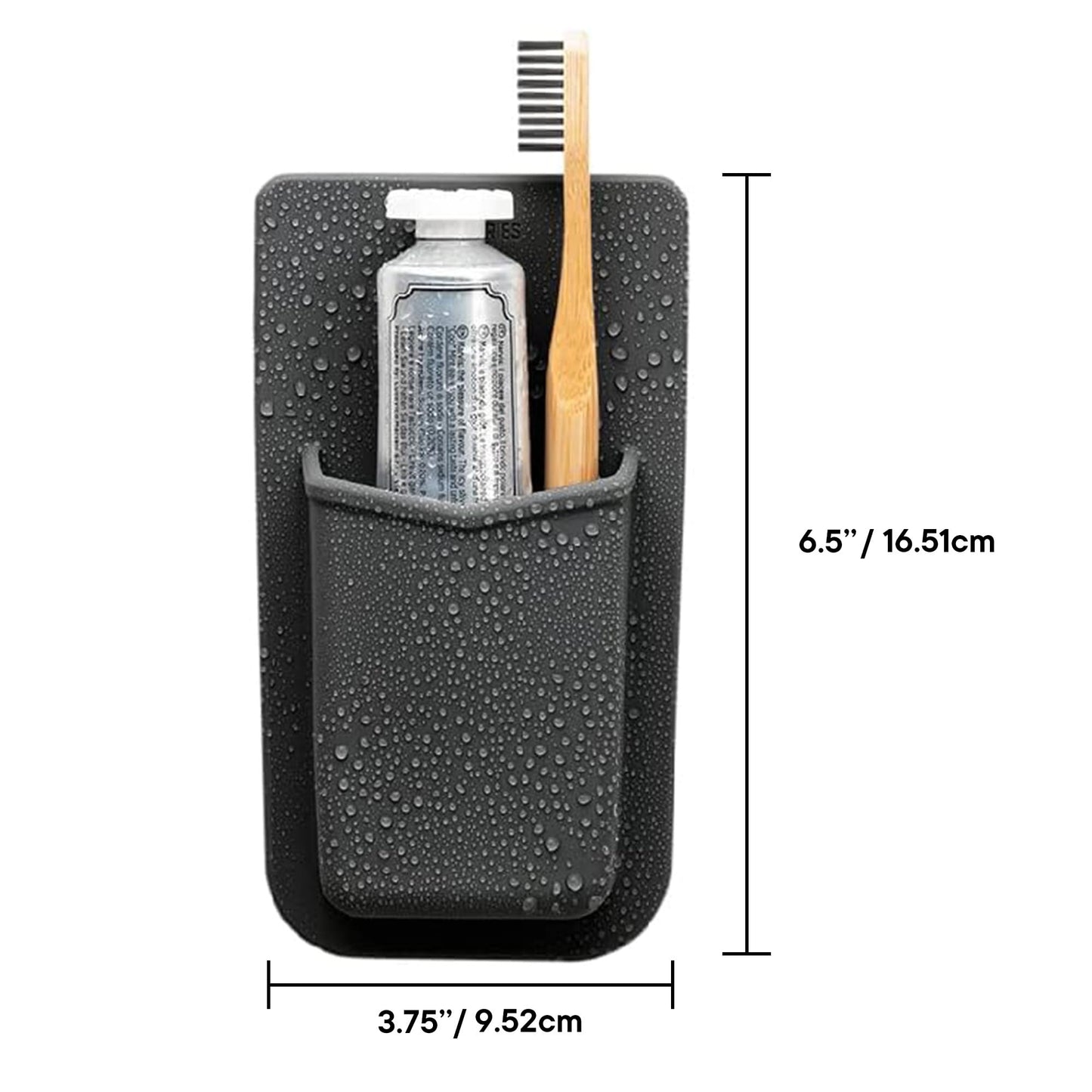 TOOLETRIES The Henry Essentials Holder, Bathroom Organizer - Charcoal