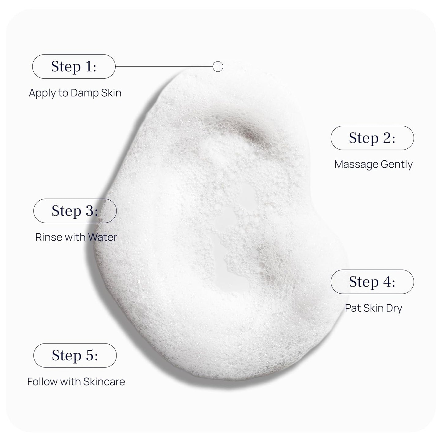 Cleansing Foam - Gentle Face Wash for Sensitive Skin | Calendula, Chamomile & Lactic Acid - 5.07 Fl Oz