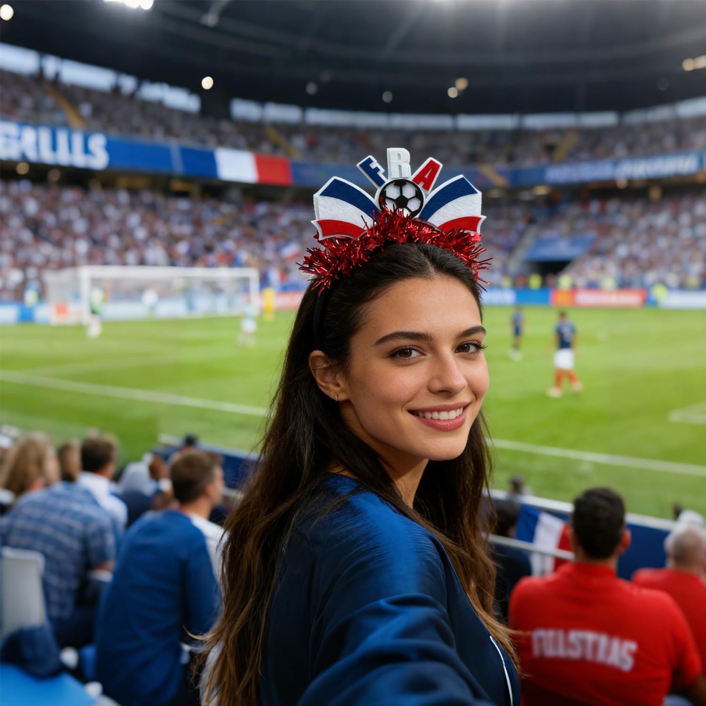 KASOICRA France Flag Headband Football Hair Hoops World Cup Party Headbands for Soccer Fans for Soccers Accessories Women Men Soccers Hair Bands Game Day Sports Hair Decoration 1Pcs