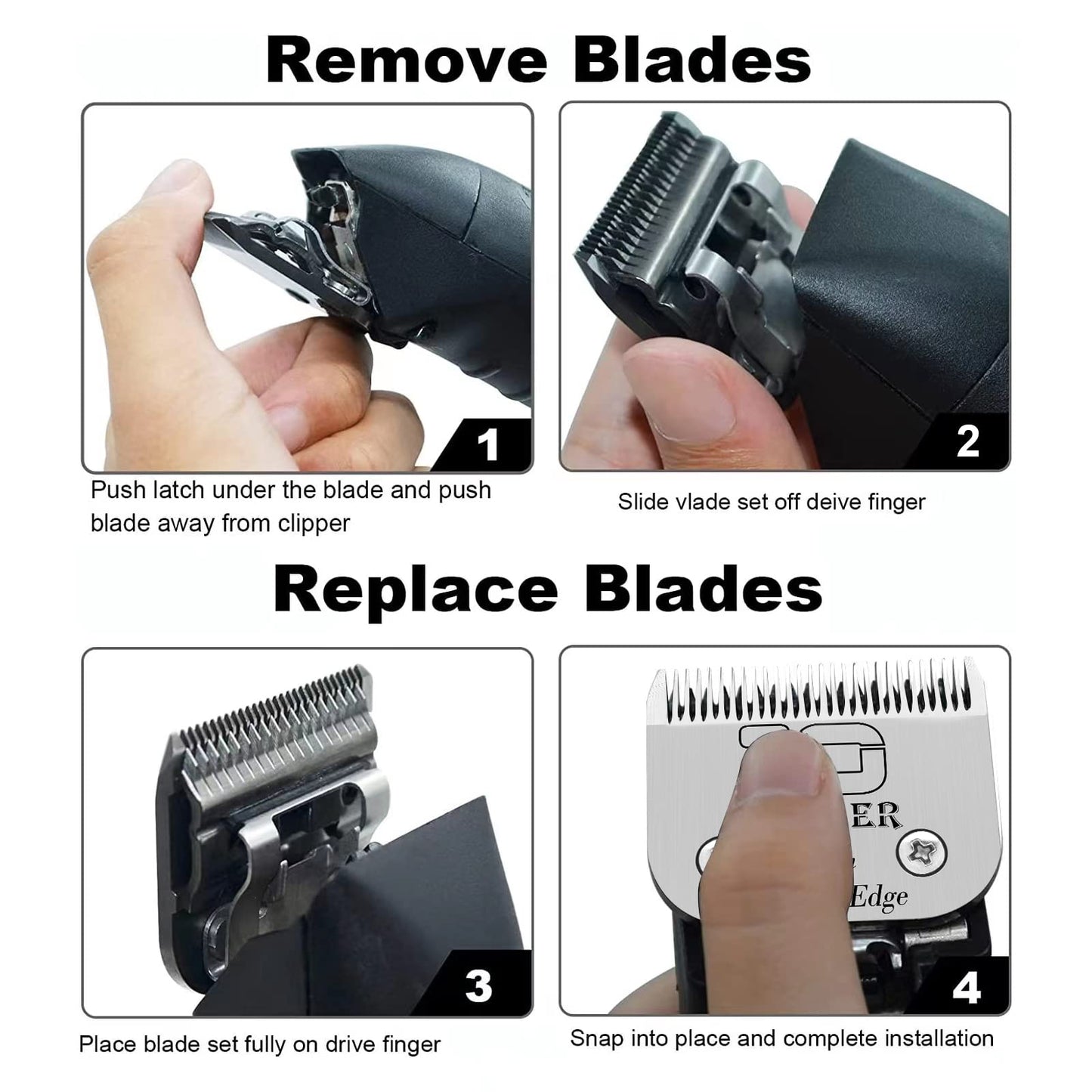 7F/5F/4F Dog Grooming Blades Set,Compatible with Andis,Oster A5,Wahl KM10