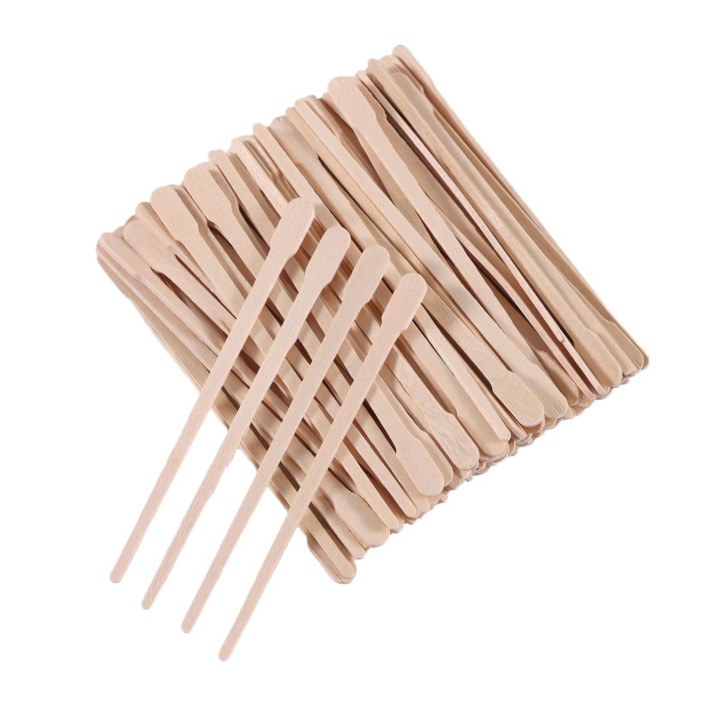1000Pcs Wooden Eyebrow Waxing Sticks, Hair Removal Applicator Body Face Depilation Spatula, Wood Craft Stick,Small Wooden Waxing Sticks for Eyebrow, Lip, Nose Waxing(Round Head)