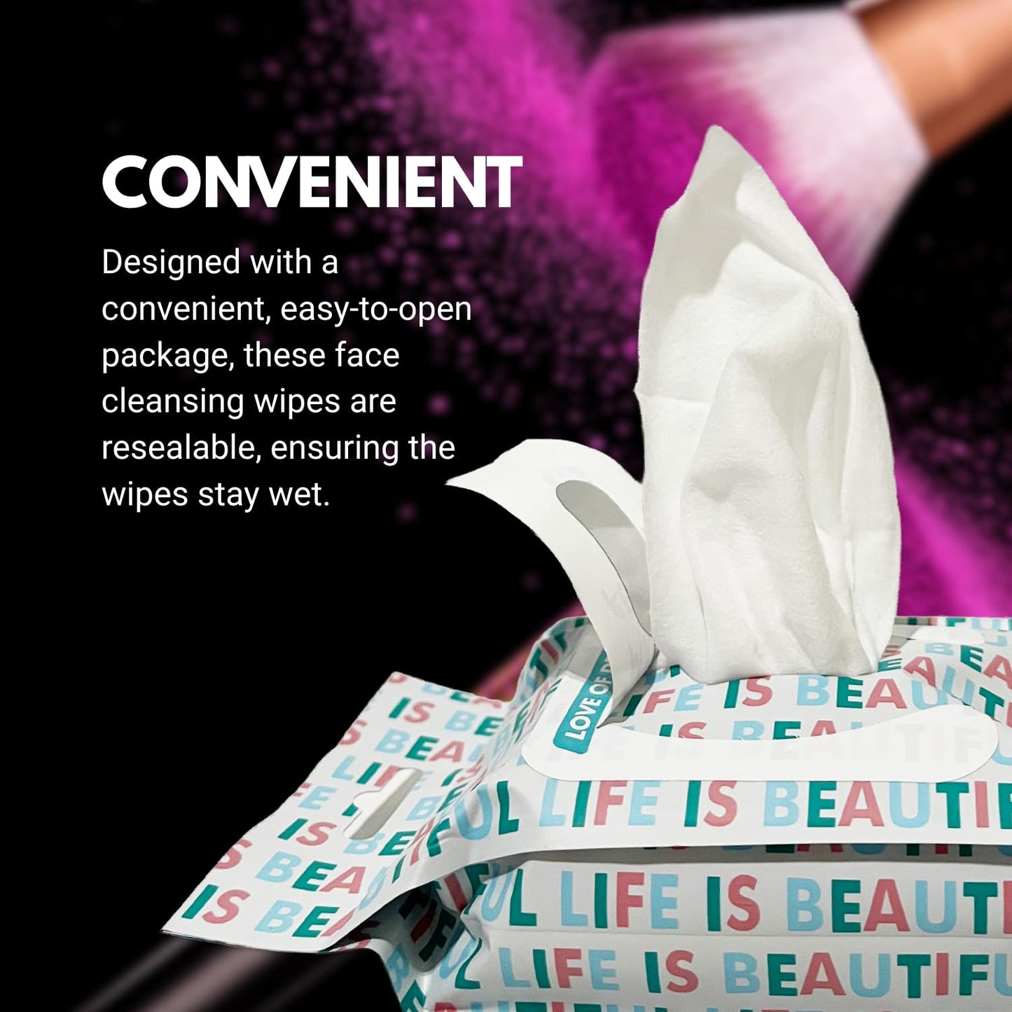 Makeup Remover Wipes | Hypoallergenic Facial Cleansing Towelettes - 20 Count - Alcohol-Free & Unscented, Safe for Sensitive Skin