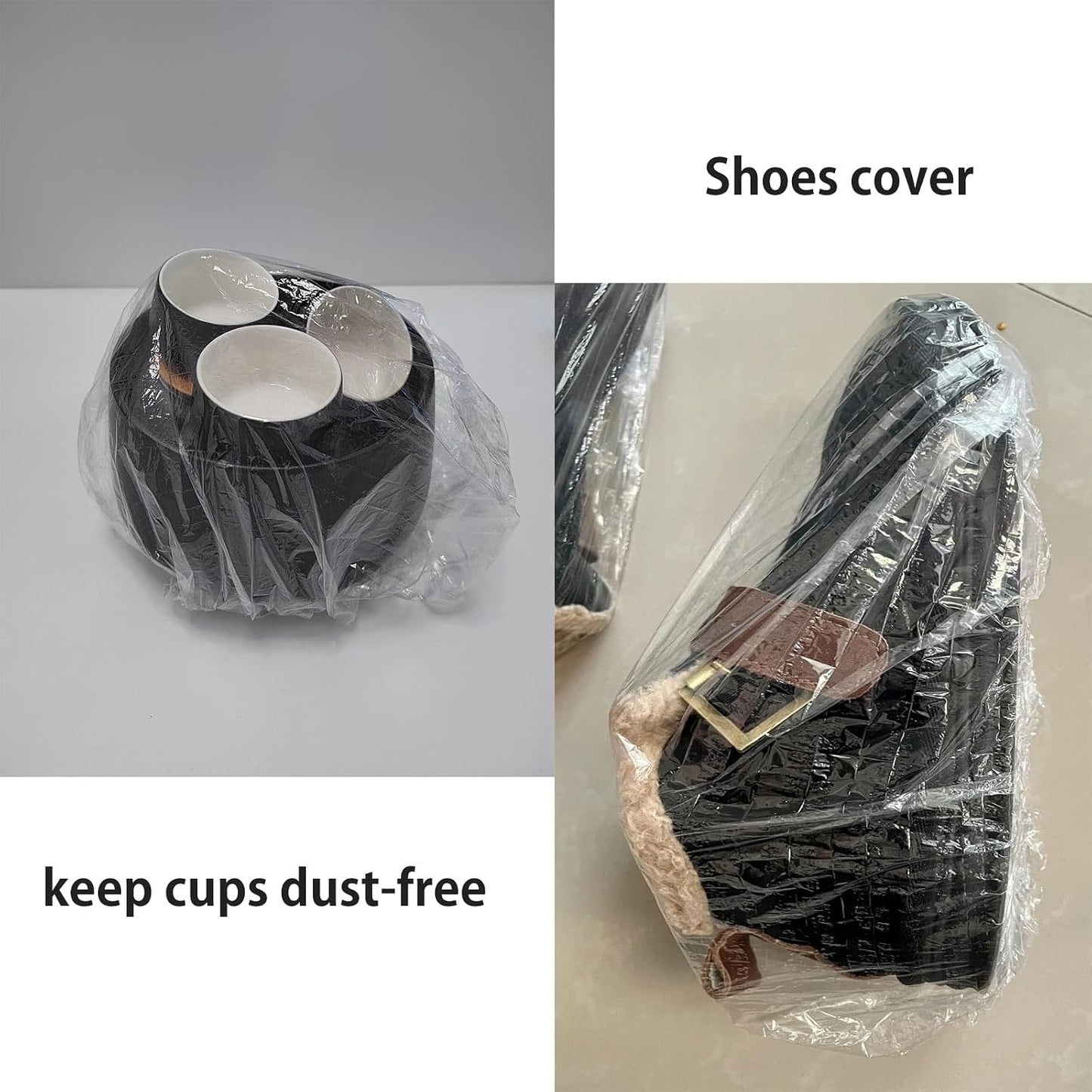 Disposable Shower Cap - Large Thick Clear Plastic Elastic Caps | Ideal for Home, Hotel, Hair Salon & Travel (One Size, 18 Count)