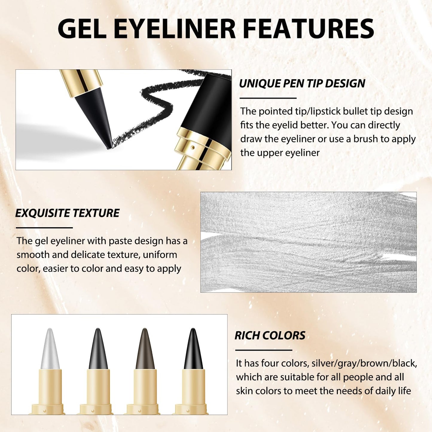 Nicgou Ayky Long Wear Gel Eyeliner (04# Black)