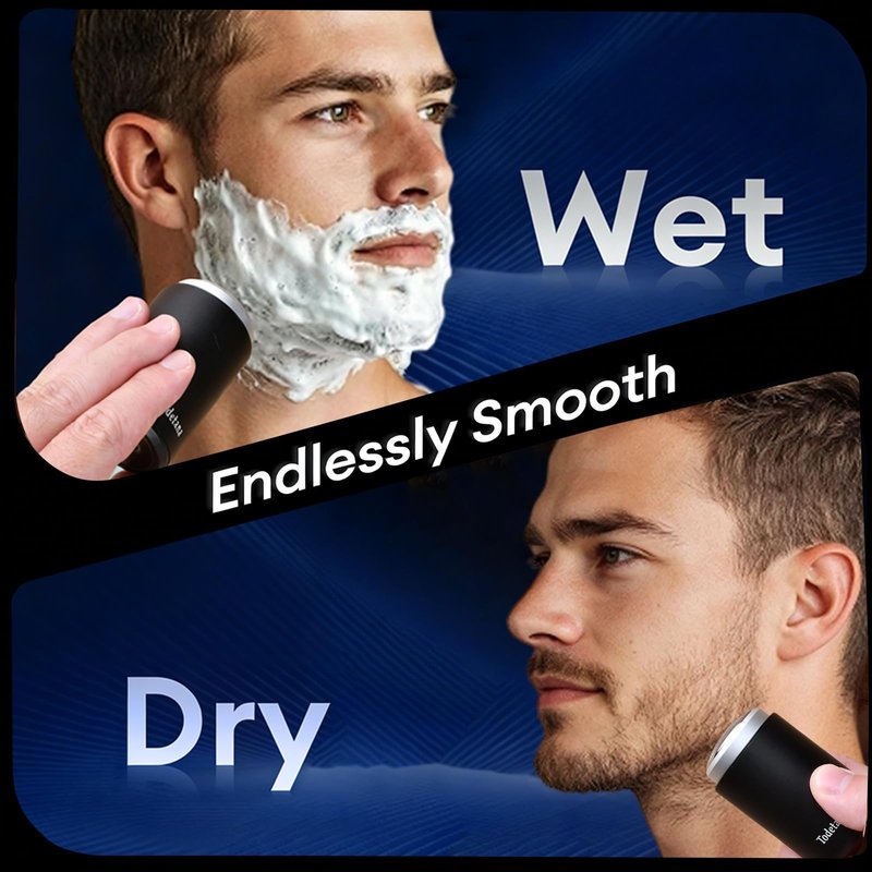 Todetana Mini Electric Shaver for Men, Small Face Shaver, Pocket Size Cordless Razor, Foil Shaver Body Hair Groomers, Wet & Dry Use, USB Rechargeable Compact Beard Trimmer for Travel, Car & Home