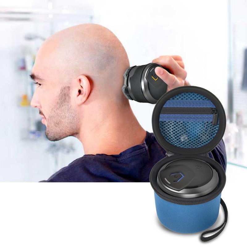 Againmore Head Shaver Case Compatible with for Microtouch/for SOLIMPIA/for Tustaw Men Shavers, Travel Electric Razor Storage Box with Zippered Mesh Pocket for Grooming Kit (Bag Only)