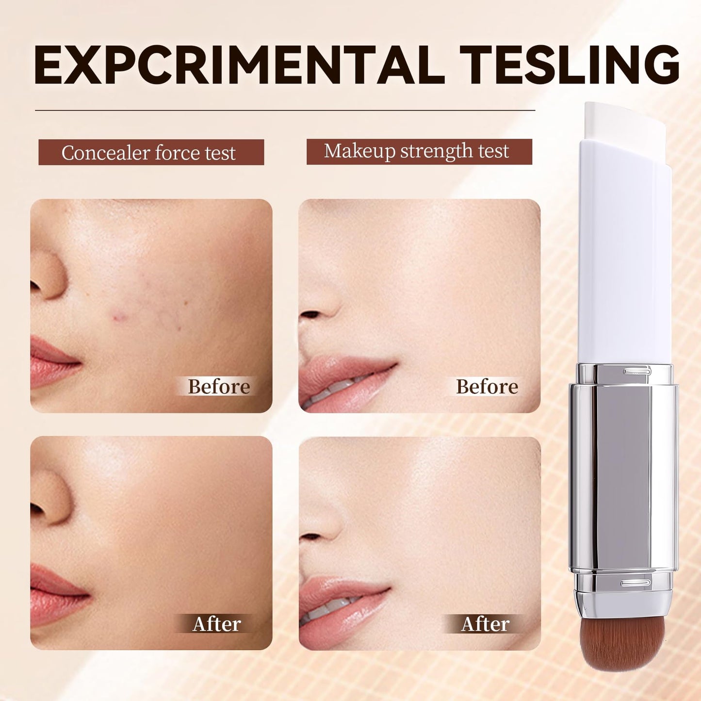 2-in-1 White Color Changing Foundation Stick, 202 Natural
