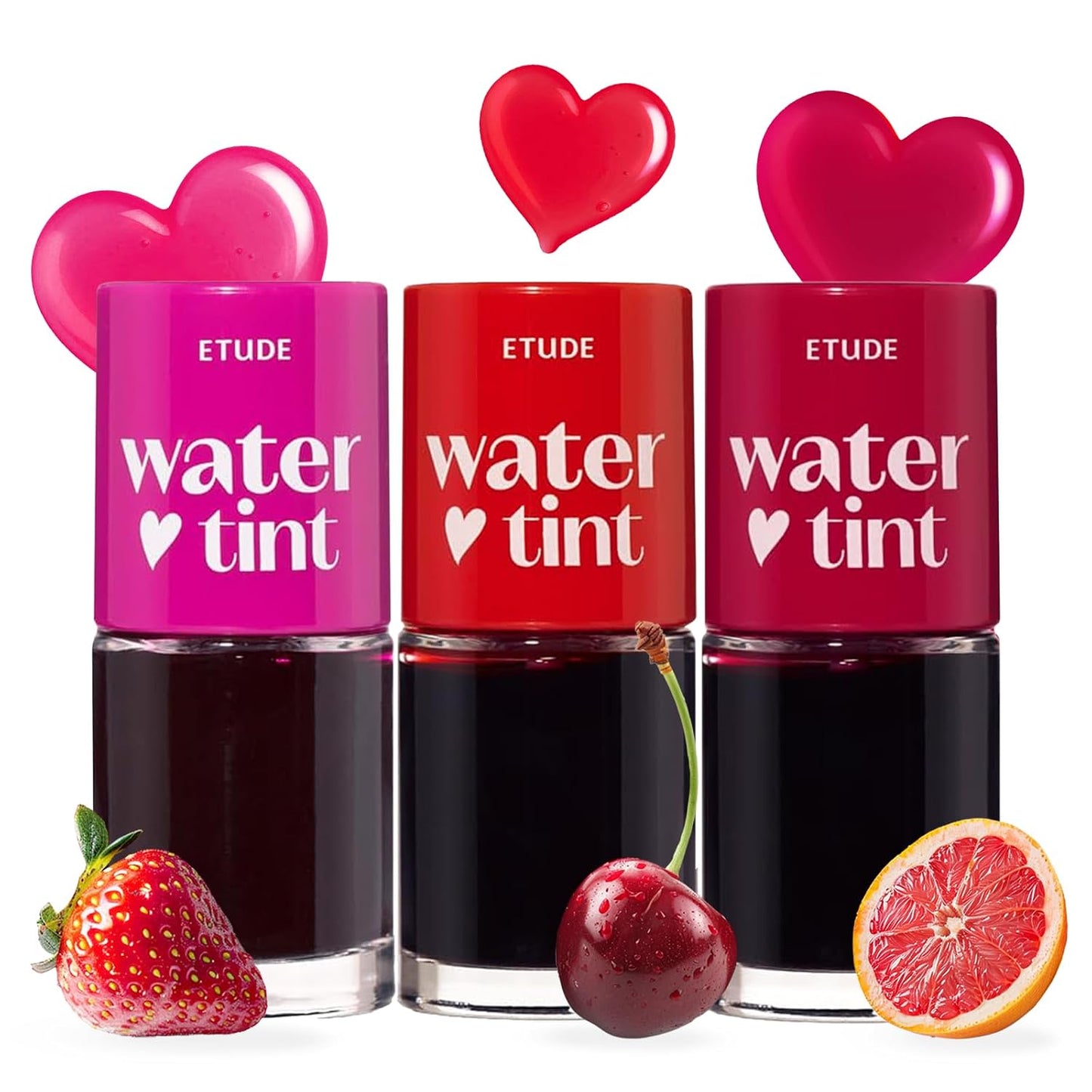 Etude Dear Darling Water Tint - Red Grapefruit Lip & Cheek Stain | Long-Lasting K-Beauty Makeup, 9g