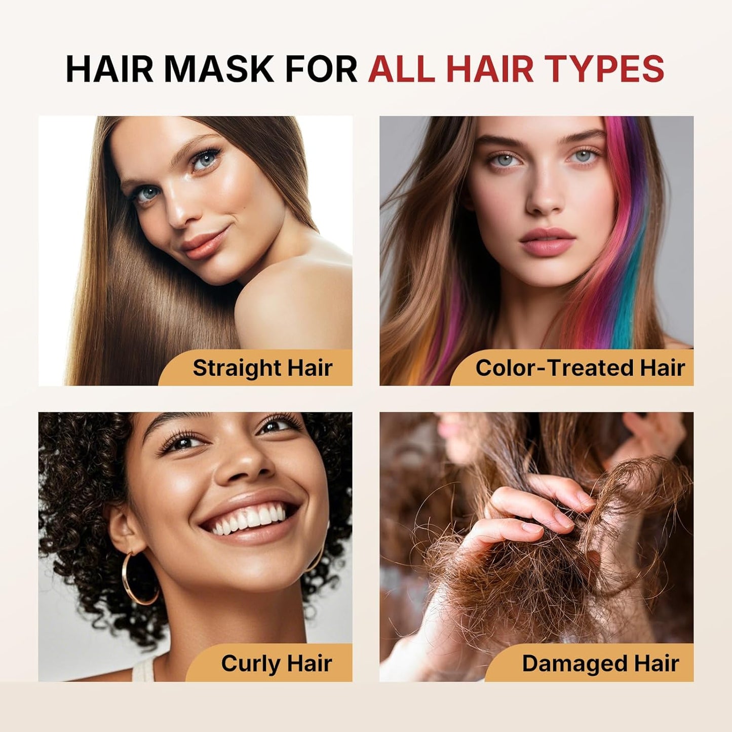 Collagen Hair Mask - Deep Repair Treatment with Argan Oil for All Hair Types | 16.90 oz (500ml)