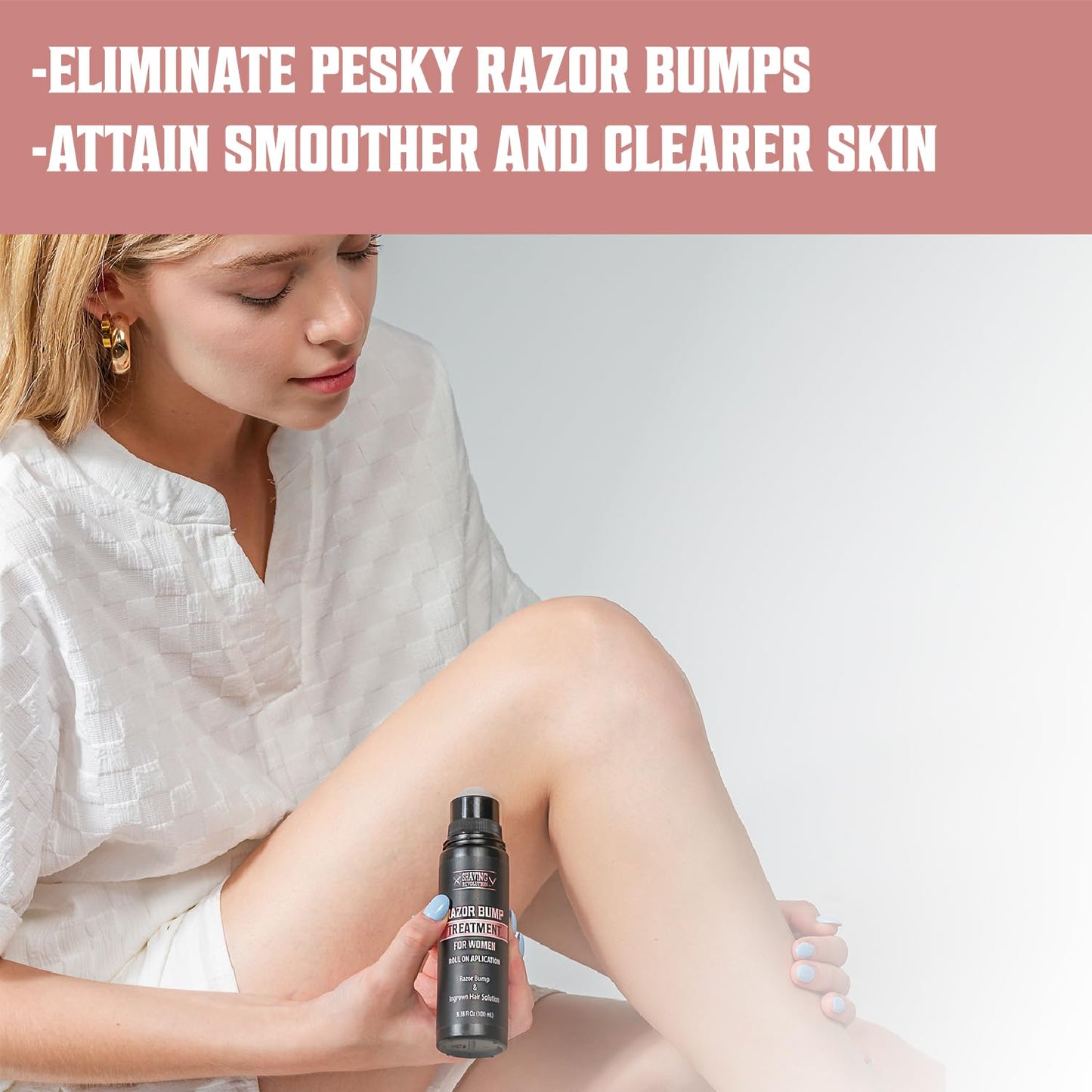 Viking Revolution Razor Bumps Treatment for Women - After Shave for Women Ingrown Hair Serum - Bump Stopper for Bikini Area with Salicylic Acid - Razor Burn Treatment 3.38 Fl Oz
