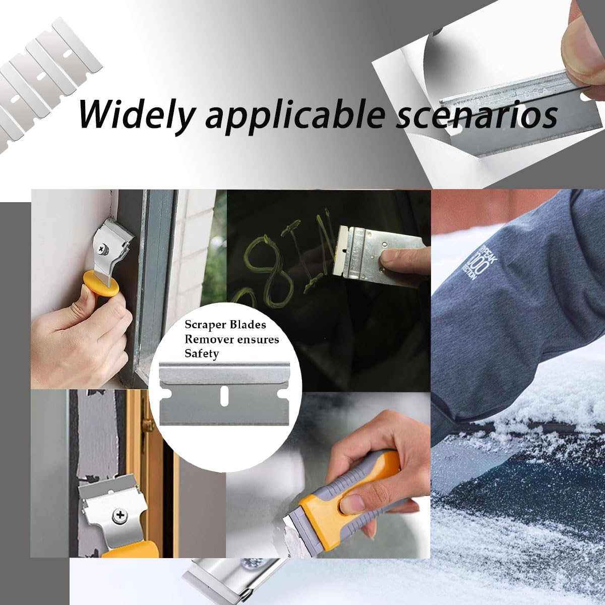 20 Pcs Single edge razor blades Industrial Razor Blades for Scraper, Safety Straight Edge Razors, Paint Scraper Razor Blades,razor blade scraper,razor blades scraper,box cutter blades refills