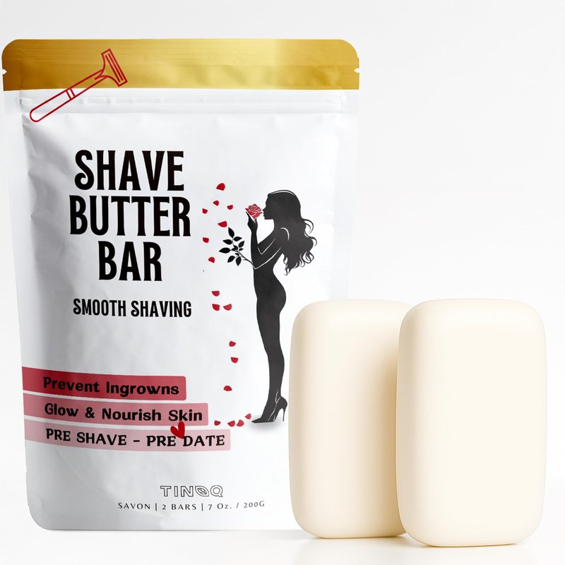 Hypoallergenic Bar Soap for Women – Nourishing Shaving Bar, Smoothes Razor Bumps & Ingrown Hairs - Natural & Organic Ingredients – 2 Big Bars