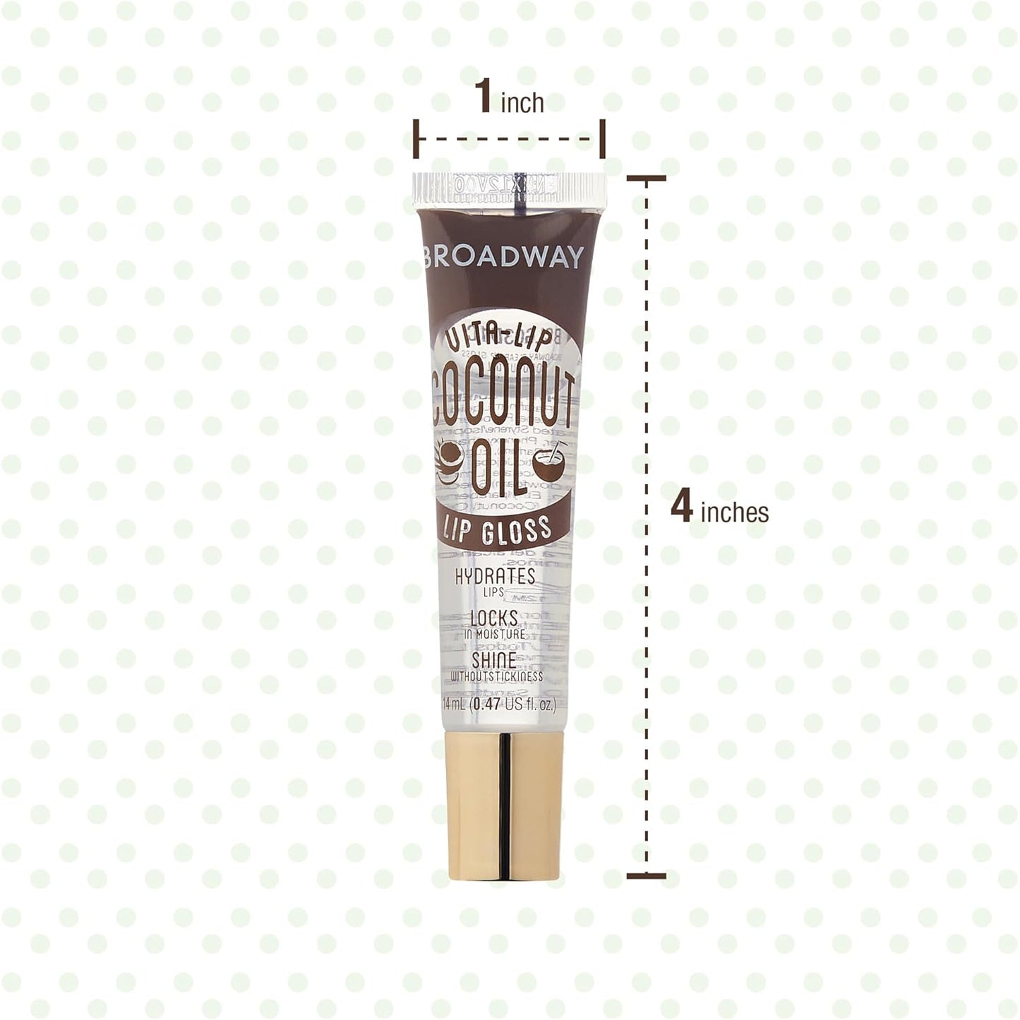Ruby Kisses Vita-Lip Clear Lip Gloss - Ultra-Hydrating Coconut Oil Formula | 12 Pack, High-Shine Finish