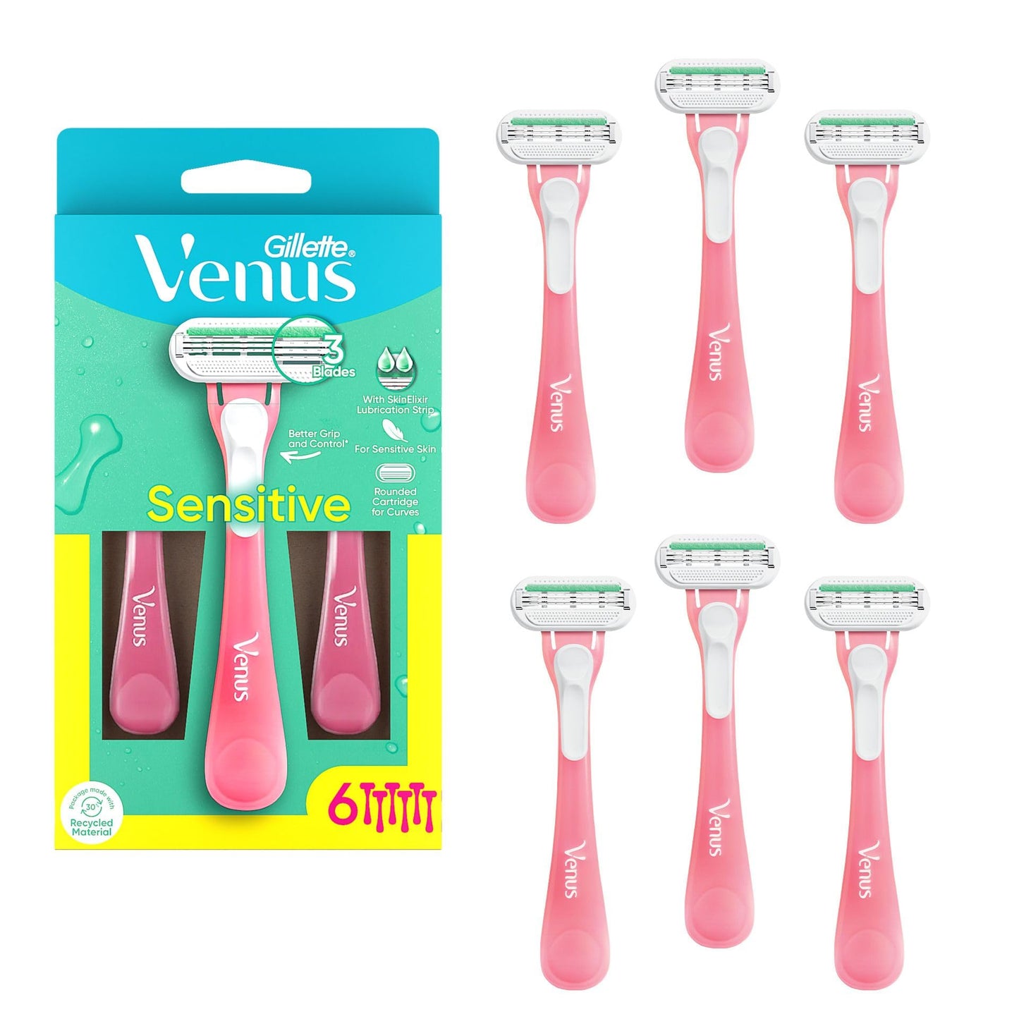 Gillette Venus Sensitive Women's Disposable Razors - 6 Pack