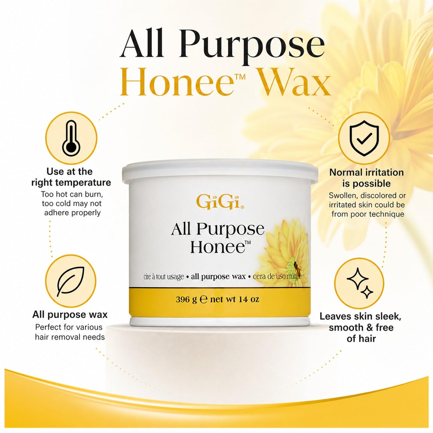 GiGi All Purpose Honee Wax 14 oz (Pack of 2)