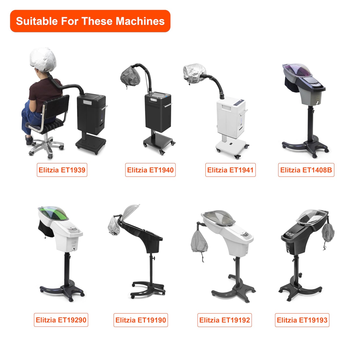 Elitzia Suction Cup Holder Micro Mist Hair Steamer Salon Shampoo Bowl Nano Micro Mist Steam Suction Cup Holder Steamer Accessory