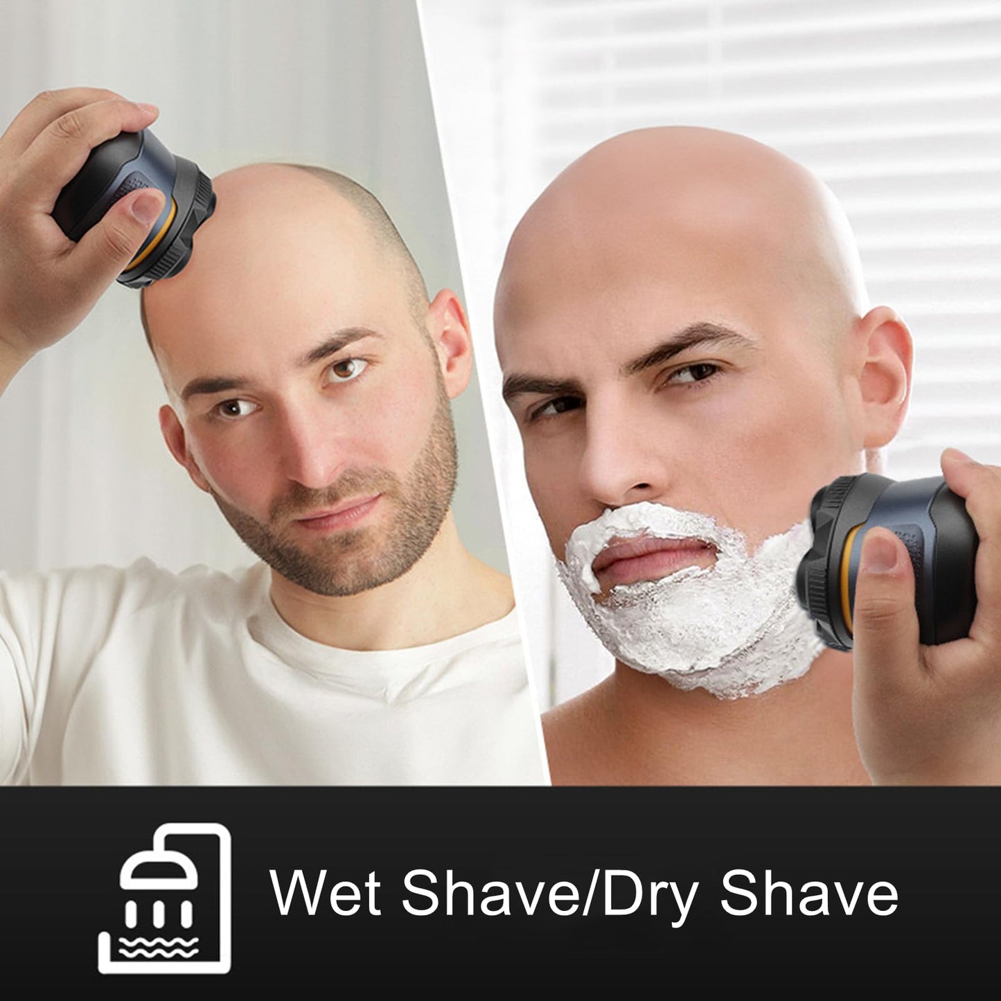 Magnetic 6 Blades Head Shaver Replacement Heads for Many 6D Magnetic Electric Razor,Newly Designed Magnetic 6D Blade Head Compatible with Head Shavers for Bald Men,2 Pack Travel Size for Ufree Shaver.