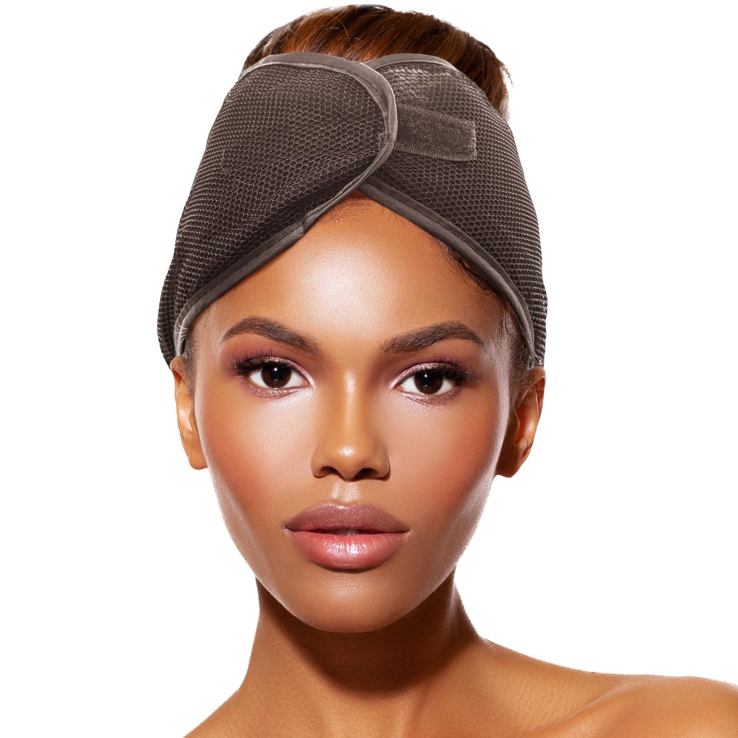DONNA Argan & Black Castor Oil Satin Lined Mesh Wrap | Breathable Hair Wrap Headband for Women’s Hair Protection, BLACK COLOR 1PC