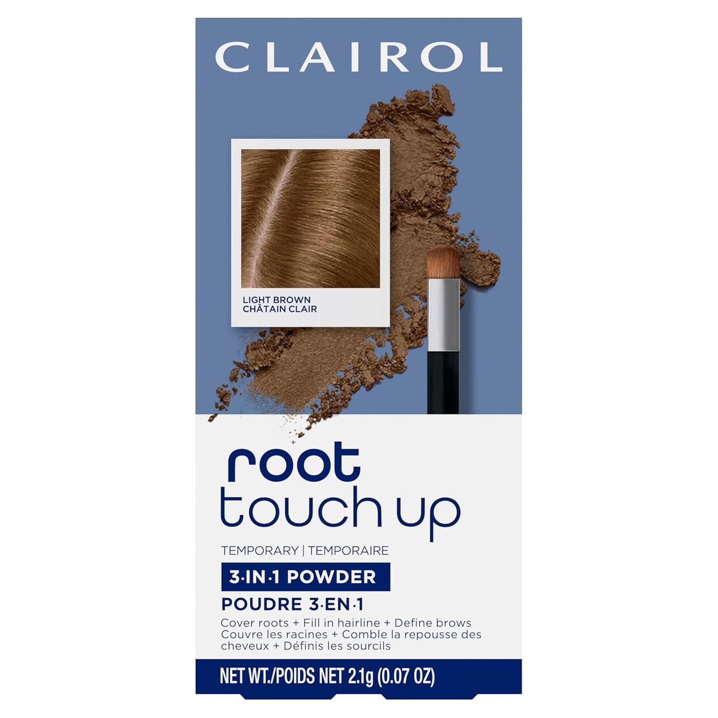 Clairol Root Touch-Up Powder - Black Hair Color | Ammonia Free | Compact with Mirror & Brush | Instant Root Coverage