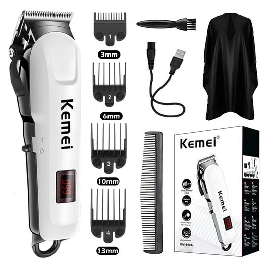 KEMEI Hair Clipper for Men Professional Cordless Electric Rechargeable Hair/Beard Trimmers for Men, Self Hair Cutting Haircut Kit, Adjustable Barber Clippers with LCD Diaplay