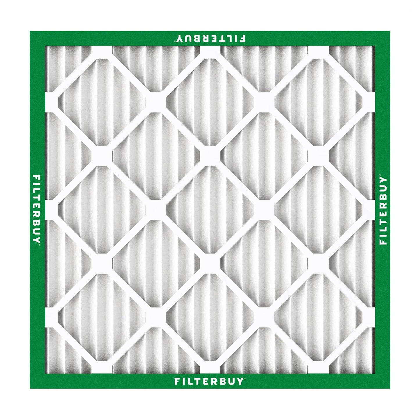 Filterbuy 20x20x1 Air Filter MERV 8 Essential Dust & Allergy Defense (4-Pack), Electrostatic Pleated HVAC AC Furnace Filters Replacement, Made in USA (Actual Size: 19.50 x 19.50 x 0.75)